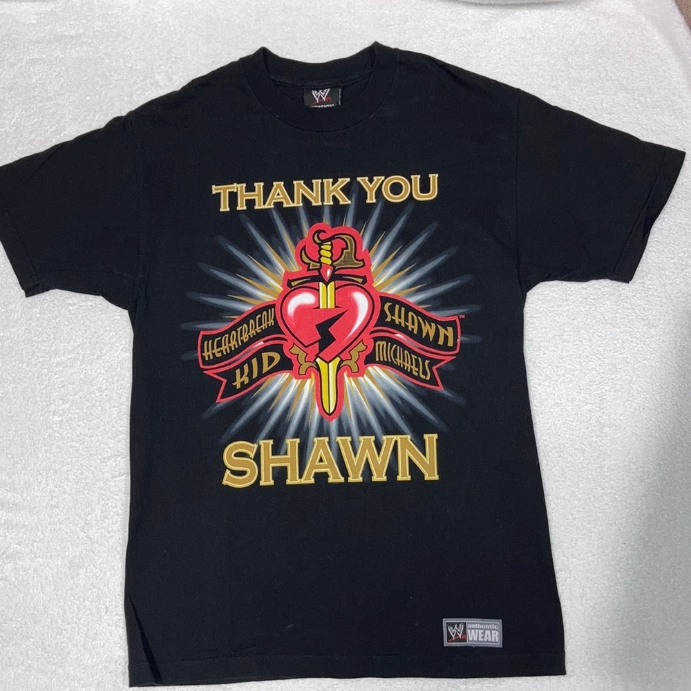 Rare Shawn Michaels WWE Authentic Wear Thank You Shawn Farewell Shirt me…